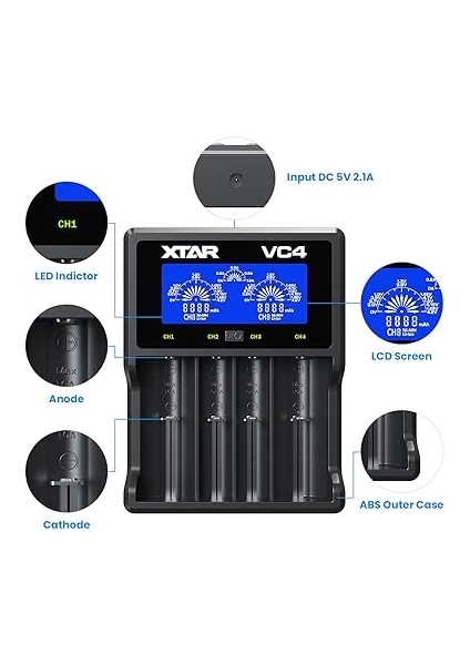 Vc4 Li-Ion/ni-Mh Pil Şarj Cihazı indirimleri