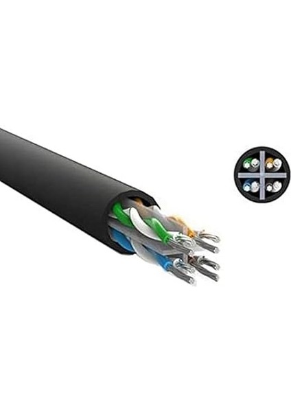 Cat6 Ethernet Kablosu, 20 Metre, Siyah indirimleri