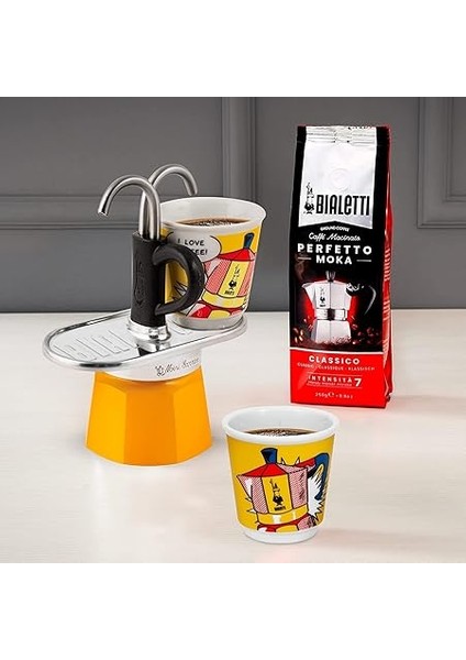 - Set Mini Express: Ocak Üstü Espresso Pişirici + 2 Cups - Lichtenstein Serisi modelleri