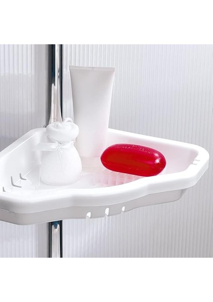 Banyo Köşe Rafı, Aluminyum, Beyaz fırsatları