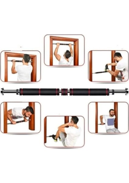 Çubuğu 60-100 cm Çift Uzun Süngerli Ayarlanabilir Barfiks Çekme Demiri Barfiks Aleti fırsatları