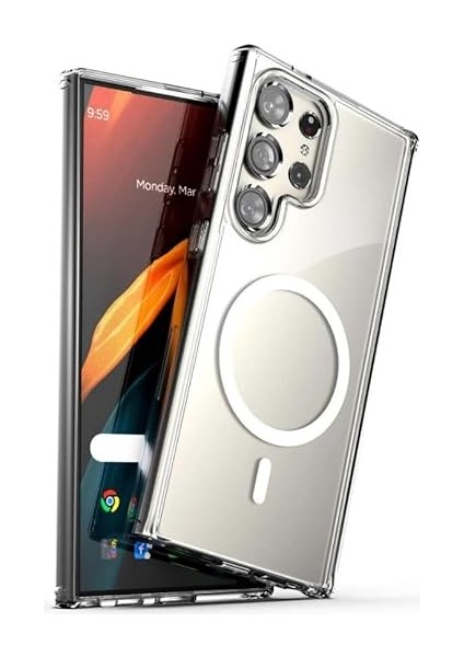 Aksesuar Samsung Galaxy S23 Ultra Magsafe Uyumlu Şeffaf Kılıf – Manyetik Kablosuz Şarj Destekli, Darbe Emici ve Dayanıklı Koruma, Ince ve Hafif Tasarım fiyatları
