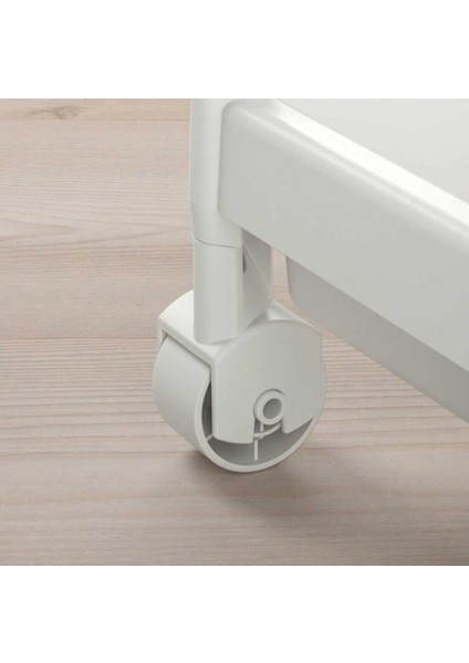 Tekerlekli Dikdörtgen 3 Katlı Raf Ünitesi - Banyo Mutfak Düzenleyici Organizer Raf - Modern Shelf Unit (Beyaz) fırsatları