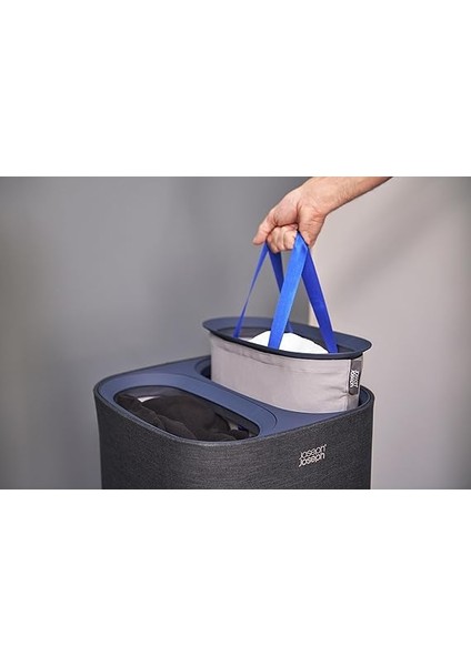 Joseph Tota Çamaşır Ayırma Sepeti, Siyah, 60 L fırsatları