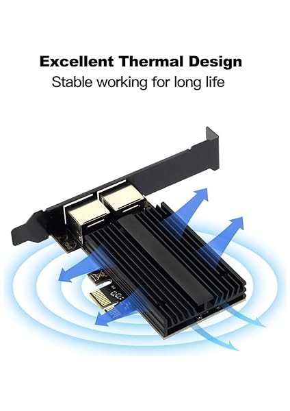 2500 Mbps RJ45 I226 Ağ Kartı 2.5g Gigabit Ethernet Port 100/1000/2500 Mbps Oyun Ağ Kartı Masaüstü Için fiyatları
