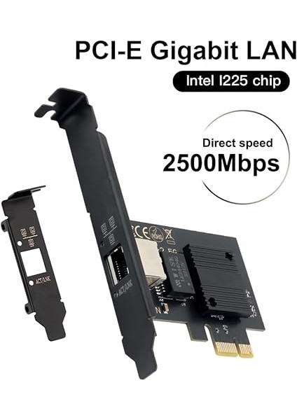 2500 Mbps RJ45 I226 Ağ Kartı 2.5g Gigabit Ethernet Port 100/1000/2500 Mbps Oyun Ağ Kartı Masaüstü Için modelleri