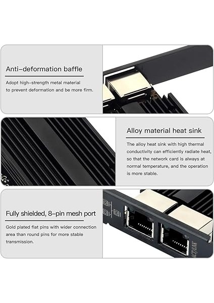 2500 Mbps RJ45 I226 Ağ Kartı 2.5g Gigabit Ethernet Port 100/1000/2500 Mbps Oyun Ağ Kartı Masaüstü Için indirimleri