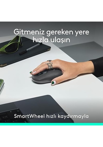 Pop Icon Combo Kablosuz Klavye ve Mouse Seti, Bluetooth, Konforlu Tasarım, Programlanabilir Tuşlar, Sessiz Tıklamalar, 3 Cihaza Kadar Easy-Switch, Türkçe Q Klavye, Siyah indirimleri