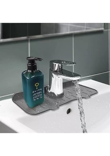 Için Silikon Esnek Mat Musluk Sapı Damlama Tutucu Raf Mutfak Tezgahı Sıçrama Koruma modelleri