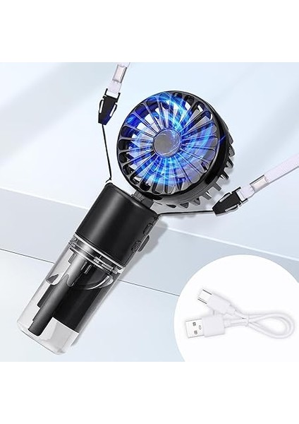 Fan Taşınabilir Sulu Buharlı El Vantilatörü Su Hazneli Mini Fan Şarjlı Pervane fırsatları