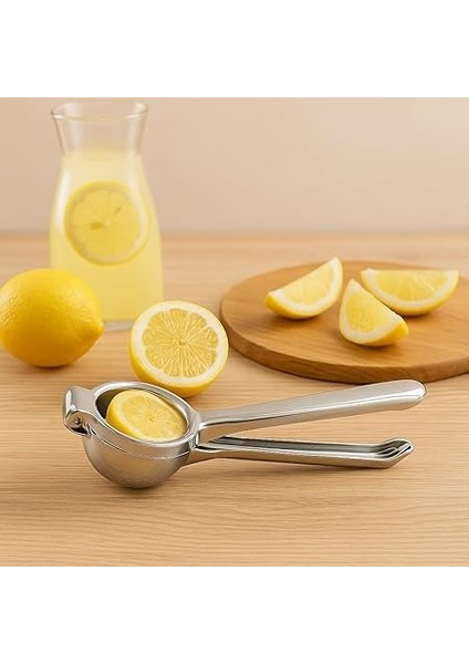 Paslanmaz Çelik Limon Sıkacağı – Ergonomik, El Tipi Narenciye Presi – Dayanıklı Metal Portakal &amp; Lime Sıkacağı – Kolay Temizlik, Yüksek Verim fırsatları