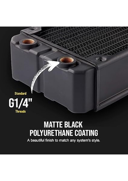 Hydro x Series Xr7 Radyatör (240 Mm, Iki 120 mm Fan Sabitlemesi, Kolay Kurulum, Bakır Konstrüksiyon, Yüksek Kaliteli Poliüretan Kaplama, Entegre Vida Kılavuzu) Siyah indirimleri