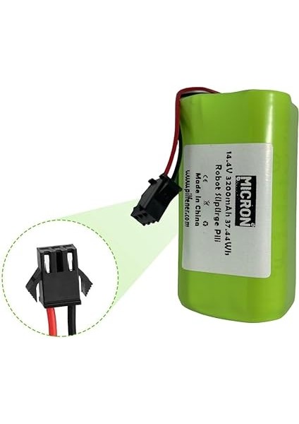 14.4V 3200MAH Robot Süpürgeler Için Uyumlu Pil (Batarya) Yüksek Kapasite Yüksek Performans, 1.5 Kata Kadar Uzun Kullanım fiyatları