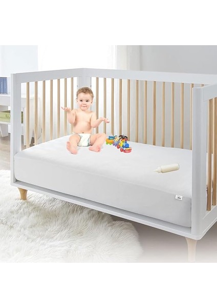 HOME%100 Pamuklu, Sıvı Geçirmez Bebek Alezi,bebek Alez Yatak Koruyucu, Çocuk Yatak Koruyucu Alezi,park Beşik Yatak Alezi,park Beşik Yatak Koruyucu (70 x 110)