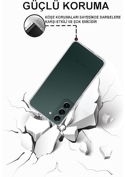 Iletişim Samsung Galaxy S22 Tıpalı Kamera Korumalı Şeffaf Premier Kılıf modelleri