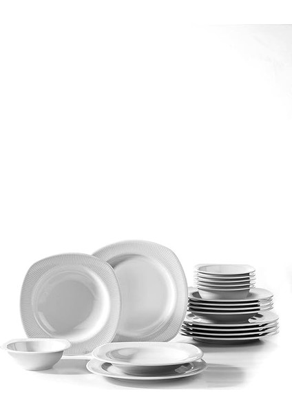 Porselen Çisil 18 Parça 6 Kişilik Yemek Takımı, Krem fiyatları