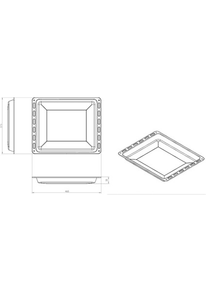 Fırın Tepsisi 465X375X30MM fırsatları