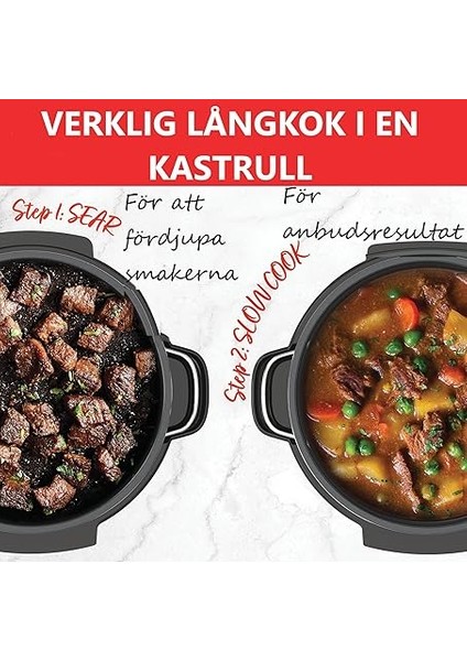 Pot Üstün Yavaş Pişirici/yavaş Pişirici, 7,1l Çoklu Pişirici / 4 Pişirme Fonksiyonu (Yavaş Pişirme, Kızartma, Buharda Pişirme ve Sıcak Tutma Fonksiyonu) Bulaşık Makinesinde Yıkanabilir - 800W modelleri