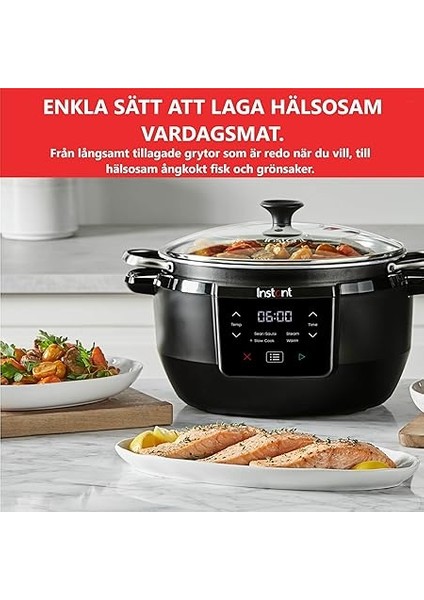 Pot Üstün Yavaş Pişirici/yavaş Pişirici, 7,1l Çoklu Pişirici / 4 Pişirme Fonksiyonu (Yavaş Pişirme, Kızartma, Buharda Pişirme ve Sıcak Tutma Fonksiyonu) Bulaşık Makinesinde Yıkanabilir - 800W fırsatları