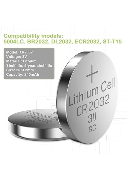 CR2032 Pil Tartı, Baskül, Şeker Ölçüm Cihazı Lityum Düğme Pili 3V 2032 (10 Adet CR2032) fiyatları