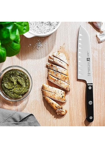 Gourmet Oluklu Santolu Bıçağı, Paslanmaz Çelik, Siyah modelleri