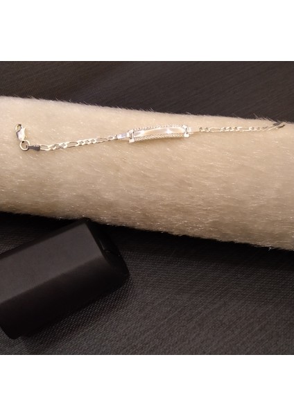 925 Ayar Gümüş Sade ve Düz Model Bebek/çocuk Bilekliği -Şık Tasarım- Isim Yazdırılabilir. 14 cm -3mm