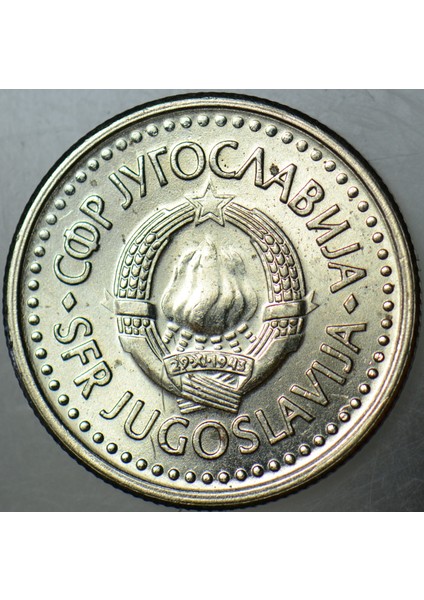 Yugoslavya 1 Dinar 1990 Lekeli Çilaltı. modelleri