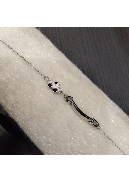 925 Ayar Gümüş Mor Arabalı Model Bebek/çocuk Bilekliği -Şık Tasarım- Isim Yazdırılabilir. 17 (+4)Cm - 1 mm fiyatları