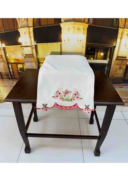 6'lı Kesme Nakışlı Ucu Güpürlü Kadife 30 ×50 Mutfak Çeyizlik El Yüz Havlu Seti fiyatları