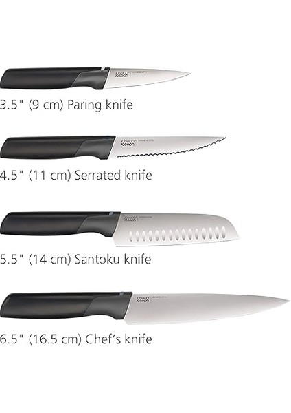 Joseph Folio Plus – 8 Parçalı Bıçak ve Kesme Tahtası Seti, Saklama Çantalı, Grafit fırsatları
