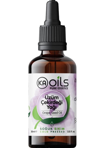 Üzüm Çekirdeği Yağı 30 ml (Grape Seed Oil) -%100 Doğal ve Saf &amp; Soğuk Sıkım | Antioksidan Zengini modelleri