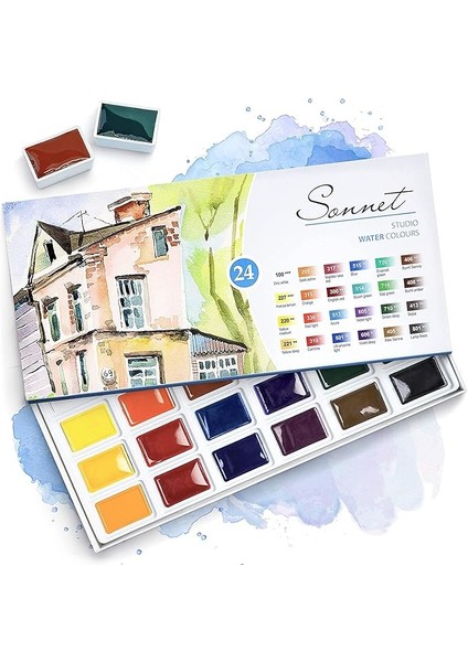 S.t. Petersburg Artists Watercolors 24 Lü Set Karton
