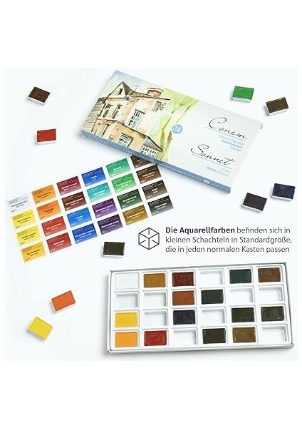 S.t. Petersburg Artists Watercolors 24 Lü Set Karton modelleri