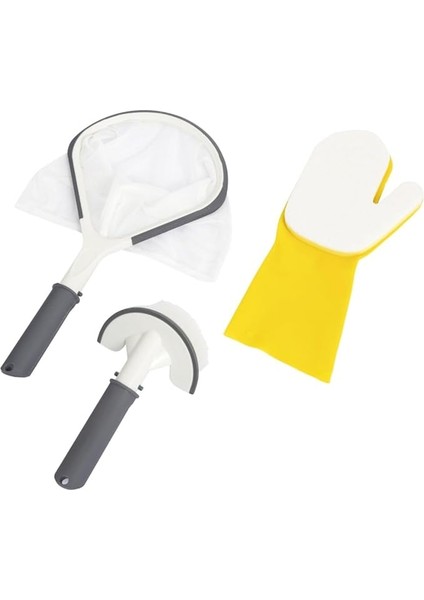 – Temizlik Seti Lay–z Spa – 3 Adet – Ağ – Temizleme Fırçası – Ovma Eldiveni
