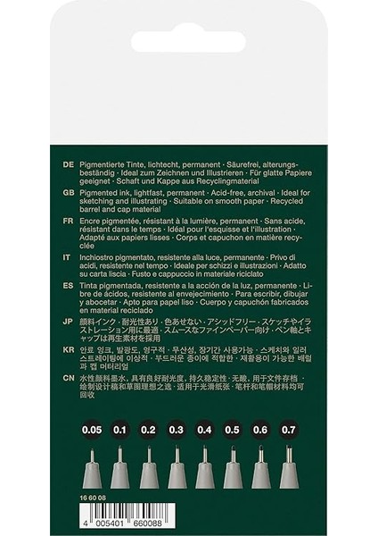 Ecco Pigment Set 8’li, 0.05 – 0.1 – 0.2 – 0.3 – 0.4 – 0.5 – 0.6 – 0.7 mm Uç, Ergonomik Tutuş, Suya Dayanıklı Pigmentli Mürekkep fiyatları