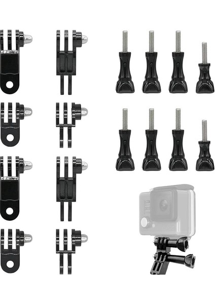 Döner Kol Tutucu, Ayarlanabilir Döner Kol, Uzatma Kolu, Kamera Için, 3 Yönlü Sabit Mafsal Tutucu, Kamera, Sjcam ve Aksiyon Kamerası Için Kısa ve Uzun Vidalı