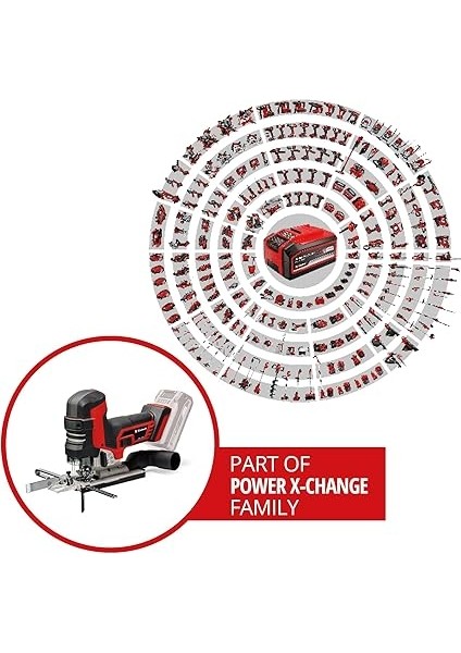 Professional Akülü Dekupaj Testeresi Tp-Jst 18/135 Li Bl Power X-Change (18V, 135 mm Ahşap Kesme Derinliği, 26 mm Kaldırma Yüksekliği, Kömürsüz, T Tipi Tutamak, 3x Testere Bıçağı) fiyatları