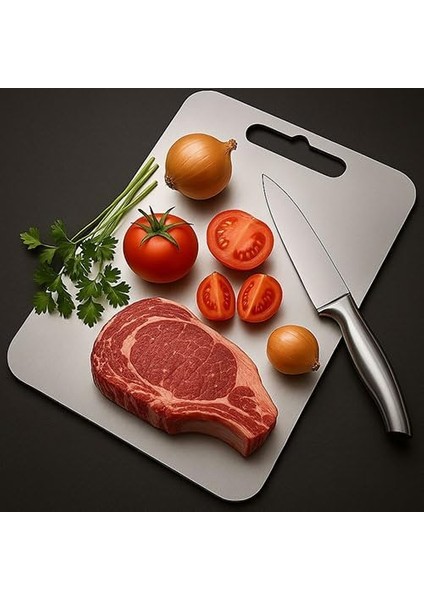 Health Serisi 404 Çelik Alışımlı 27 x 21 cm Kesme Tahtası