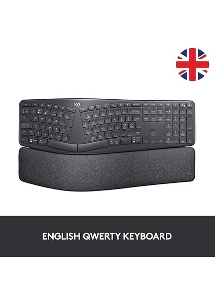 Ergo K860 Kablosuz Ergonomik Klavye Bölünmü? Klavye Düzeni, Bileklik, Do?al Yazma, Leke Dayan?kl? Kuma?, Windows/mac, Bluetooth + Usb, Windows/mac, Qwerty Uk ?ngilizce Düzeni Gri fiyatları