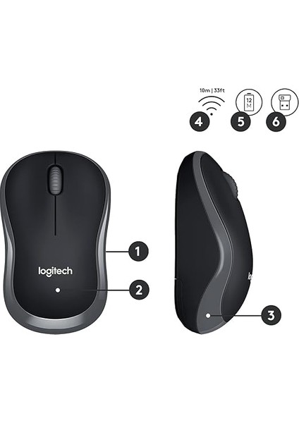 MK330 Kablosuz Klavye ve Mouse Seti, Multimedya Tuşları, Sıvı Dökülmesine Dayanıklı, 10 M Kullanım Mesafesi, Türkçe Q Klavye, Siyah indirimleri