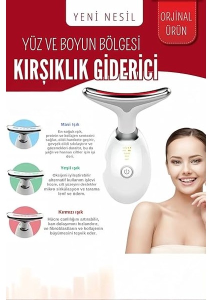 Yüz ve Boyun Kırşıklık Giderici Ems Güzellik Cihazı Gıdık Sarkma Kırışıklık 3 Modlu fiyatları