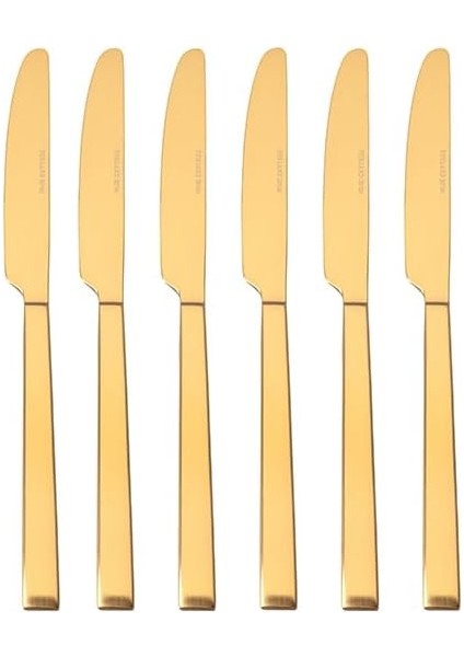 Quantum Mat Altın Tatlı Bıçağı 24 cm 6 Adet