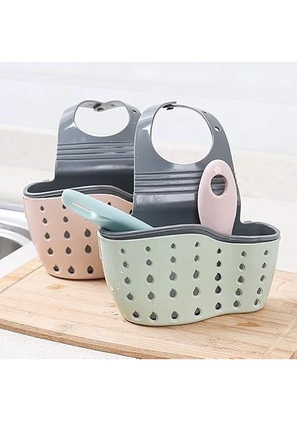 Lavabo Süngeri Tutucu, Mutfak Ayarlanabilir Düzenleyici Lavabo Rafı Tahliye Sepeti Asma Süzgeç Düzenleyici, Yeşil fırsatları