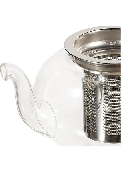 Cam Bitki Çayı Demliği 600 ml - Çelik Süzgeçli Demlik fırsatları