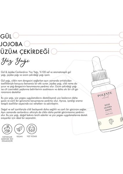 Natural - Gül &amp; Jojoba Canlandırıcı Yüz Yağı (30 Ml) fırsatları