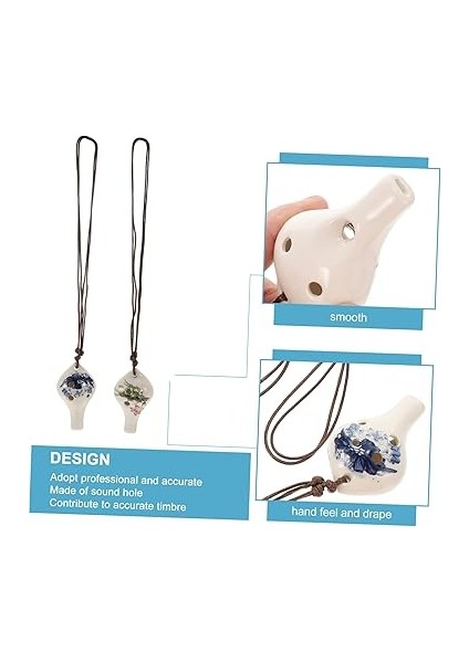 2ADET Seramik Ocarina Başlangıç Seti Öğrenciler Için Ocarina Flüt Müzik Öğrenimi ve Eğlence Amaçlı Flütler fiyatları