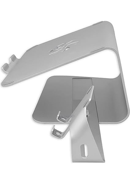 Alüminyum Laptop Standı &amp; Telefon Tutucu – 10”-17” Dizüstü Bilgisayar Uyumlu, Kaymaz Ayaklı Ergonomik Yükseklikli MacBook Standı, Masaüstü Soğutucu Destekli Gri fırsatları