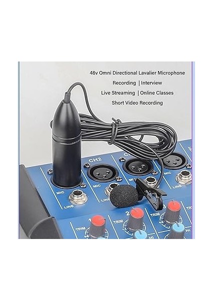 Yaka Mikrofonu, Akıllı Gürültü Azaltma ve Yüksek Çözünürlüklü Mikrofon, Kayıt, Röportajlar, 3 Pın Xlr Arayüzlü Konuşmalar Için Alüminyum Alaşımlı Yaka Mikrofonu, 48V Fantom Güç fiyatları