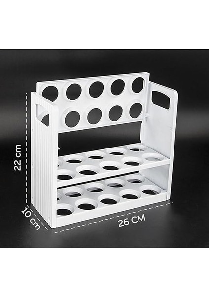 Yumurtalık Buzdolabı Raf Düzenleyici – 30’lu Yumurta Kutusu | 3 Katlı Yumurta Organizeri, Şeffaf ve Yer Tasarruflu Saklama Kabı (22CM*12CM*26CM) fırsatları