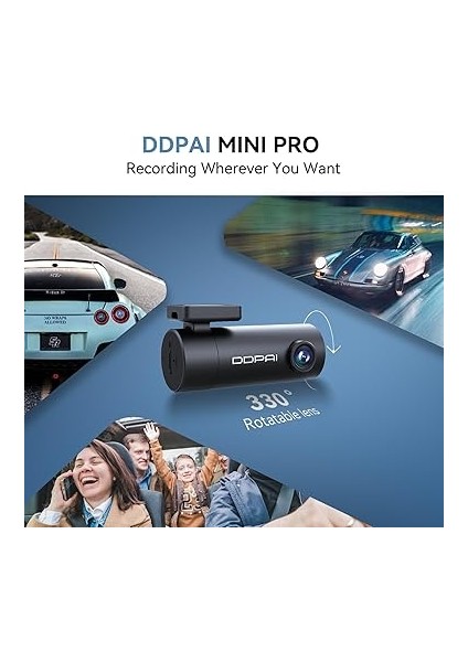 Mını Pro 1296P UHD 330 Derece Görüş 24 Saat Park Modu Akıllı Araç Kamerası fiyatları